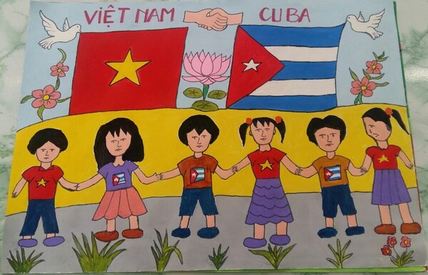vẽ tranh Việt Nam Cuba